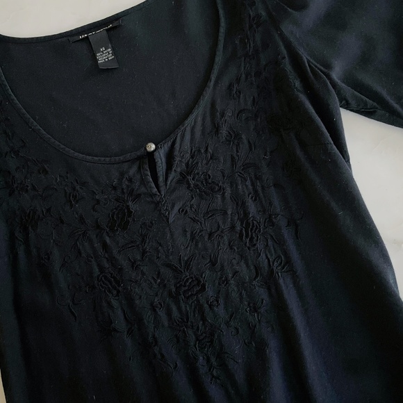 Lucky Brand Black Floral Embroidered Mini Dress - Picture 5 of 11